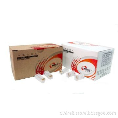 FTP RJ45 Connectors, Cat5e/Cat6 Gold PlatedNew
